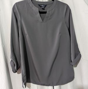 Lands end size 6 gray blouse
